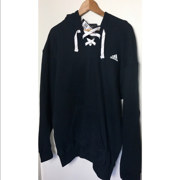 NWT mens adidas lacehood hockey hoodie - Picture 2 of 4